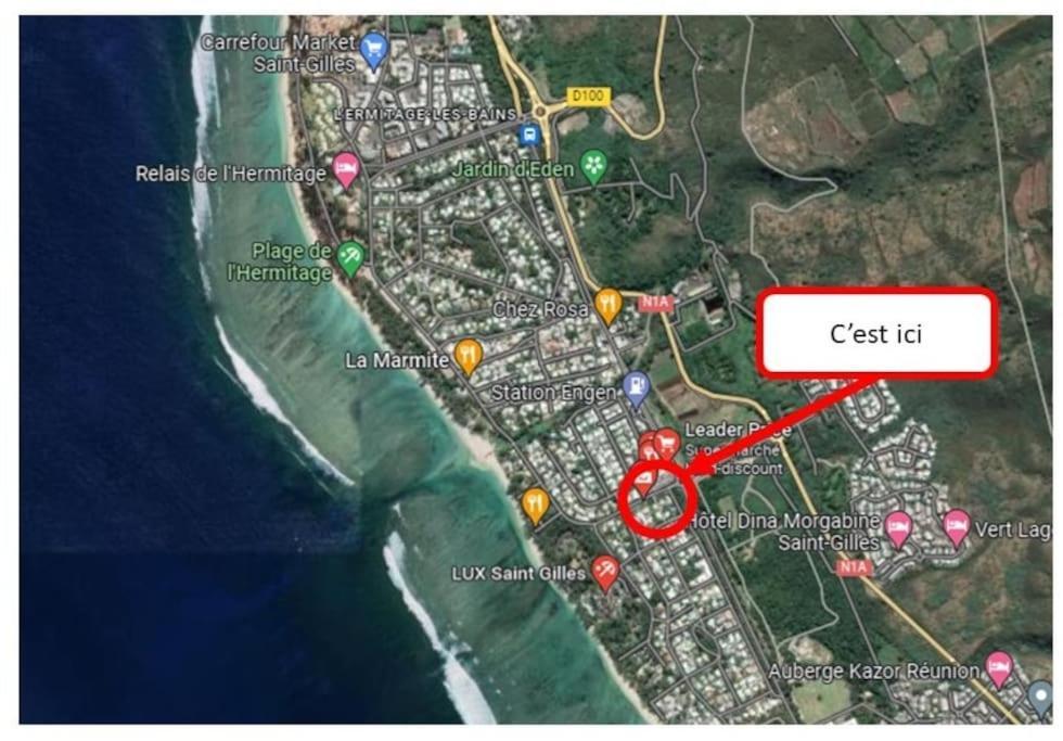 Kazacoco Bungalow A 5 Min A Pieds Du Lagon La Saline Le Bains Exteriör bild